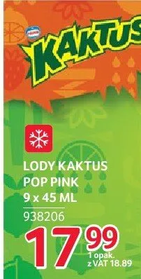 Lody Kaktus Pop Pink 9x45ml promocja w Selgros