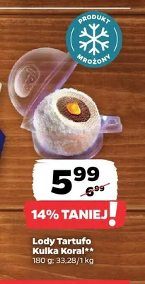Lody Tartufo Kulka Koral promocja w Netto