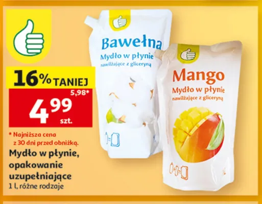 Mydło w płynie opakowanie uzupełniające Mango promocja w Auchan