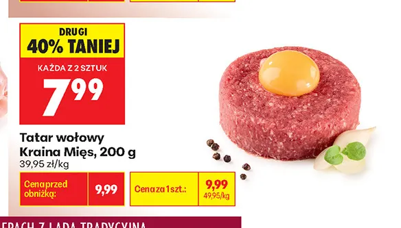 Tatar wołowy Kraina Mięs promocja w Biedronka