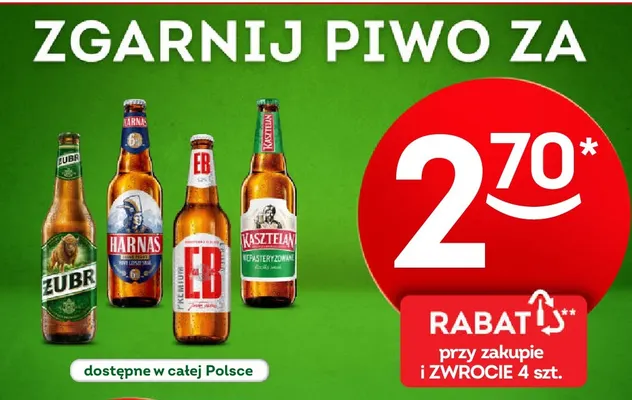 Piwo Kasztelan Niepasteryzowane promocja w Żabka