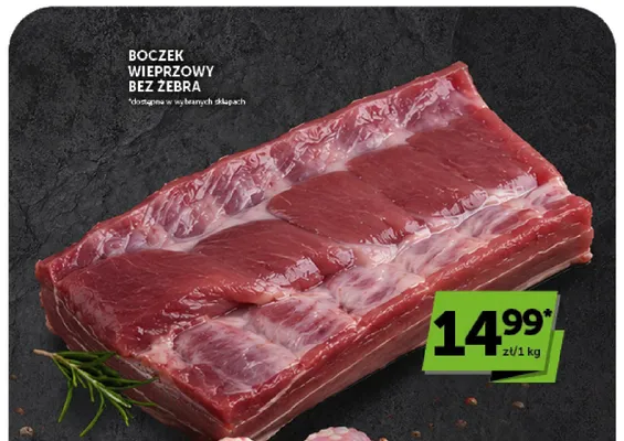Boczek wieprzowy bez żebra promocja w Groszek