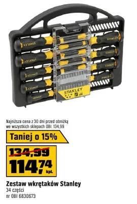 Zestaw wkrętaków 34 części promocja w OBI