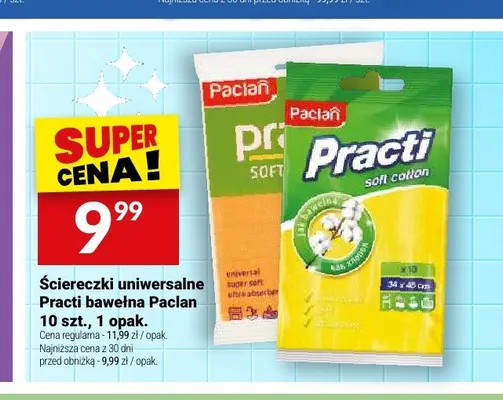 Ściereczki uniwersalne Practi bawełna Paclan promocja w Twój Market