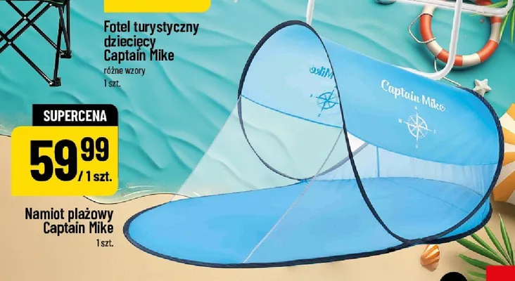 Namiot plażowy Captain Mike promocja w POLOmarket