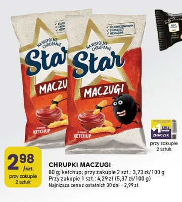 Chrupki Star Maczugi ketchup promocja w Stokrotka