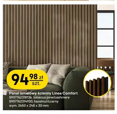 Panel lamelowy ścienny Linea Comfort Stegu promocja w Castorama