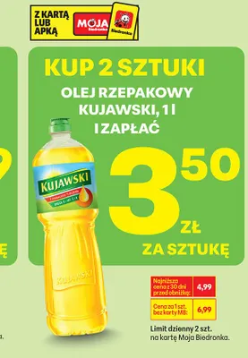 Olej rzepakowy promocja w Biedronka