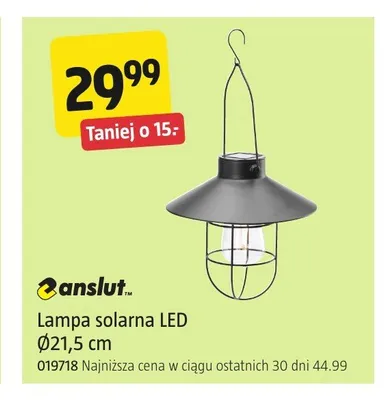 Lampa solarna LED Anslut Ø21,5 cm promocja w Jula