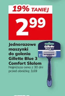 Jednorazowe maszynki do golenia Gillette Blue 3 Comfort Slalom promocja w Hitpol
