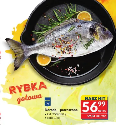 Dorada patroszona kal. 250-330g promocja w Makro