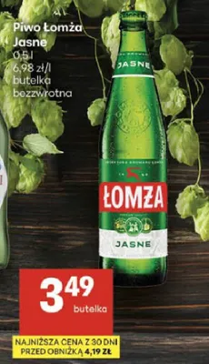Piwo Łomża Jasne promocja w Delikatesy Centrum