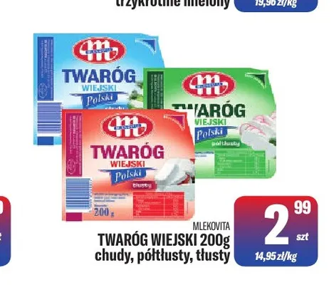 Twaróg wiejski tłusty Mlekovita promocja w Tomi Markt