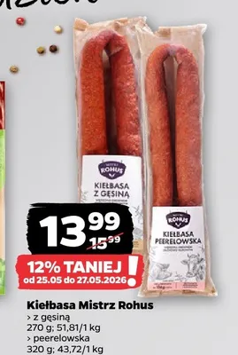 Kiełbasa peerelowska Mistrz Rohus promocja w Netto