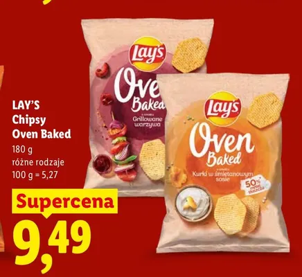 Chipsy pieczone o smaku grillowanych warzyw Lay's Oven Baked promocja w Lidl