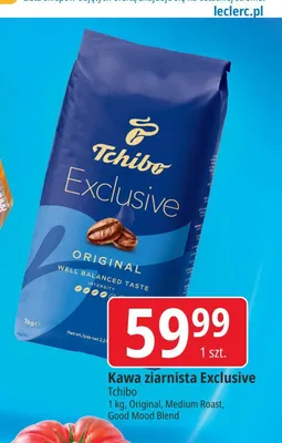 Kawa ziarnista Tchibo Exclusive Original promocja w Leclerc