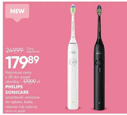 Szczoteczki soniczne do zębów, biała, różowa lub czarna promocja w Super-Pharm