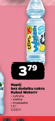Napój bez dodatku cukru Kubuś Waterrr cytryna promocja w Netto