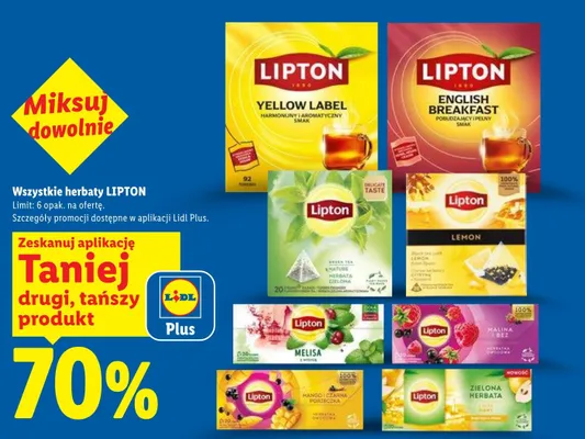 Herbata Lipton Malina i Bez promocja w Lidl