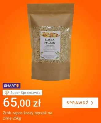 Kasza pęczak promocja w Allegro