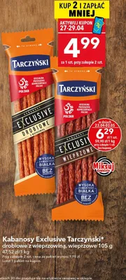 Kabanosy drobiowe z wieprzowiną Exclusive promocja w LEWIATAN