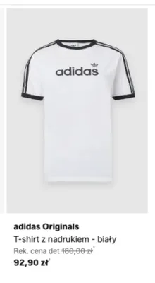 T-shirt z nadrukiem Adidas Originals biały promocja w Lounge by Zalando