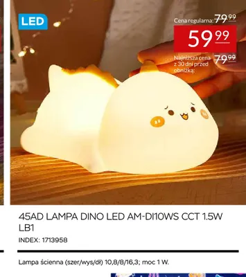 Lampa Dino LED AM-DI10WS Cct LB1 45AD promocja w Abra Meble