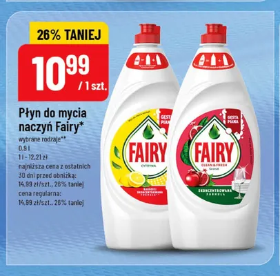 Płyn do mycia naczyń Fairy promocja w POLOmarket