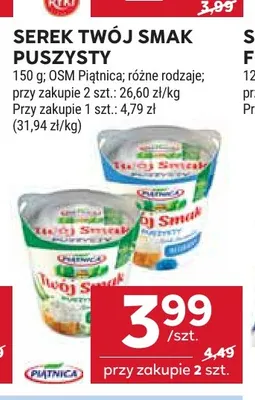 Serek Twój Smak puszysty Piątnica promocja w Stokrotka