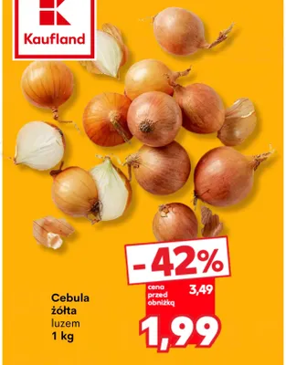 Cebula żółta luzem Kaufland promocja w Kaufland