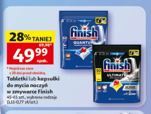 Tabletki do mycia naczyń w zmywarce Finish promocja w Auchan