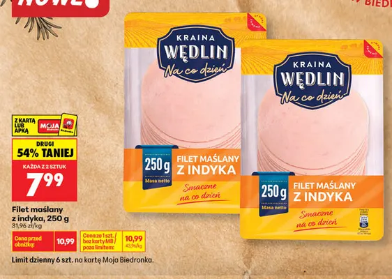 Filet maślany z indyka Kraina Wędlin promocja w Biedronka