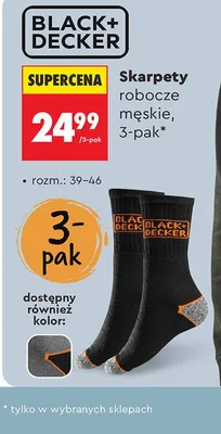Skarpety robocze męskie, 3-pak promocja w Biedronka