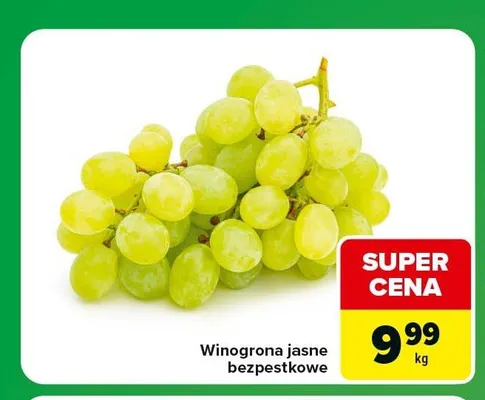 Winogrona jasne bezpestkowe promocja w Carrefour Express
