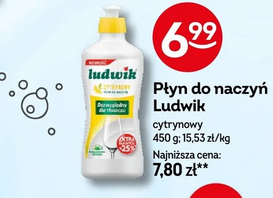 Płyn do naczyń Ludwik cytrynowy promocja w Żabka