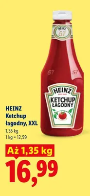 Ketchup łagodny XXL Heinz promocja w Lidl
