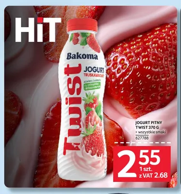 Jogurt pitny Twist Bakoma promocja w Selgros