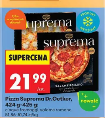 Pizza Suprema Dr. Oetker salame romano promocja w Biedronka