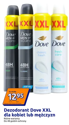 Dezodorant damski w sprayu Dove Classic Fresh XXL promocja w Action