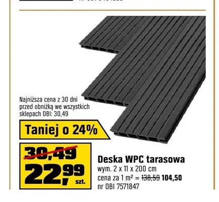 Deska WPC tarasowa promocja w OBI