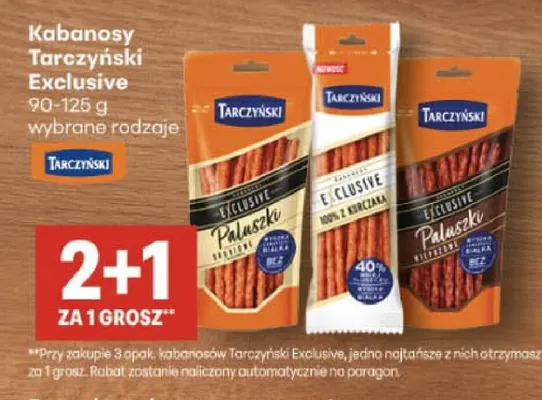 Kabanosy Tarczyński Exclusive Paluszki wieprzowe promocja w Delikatesy Centrum