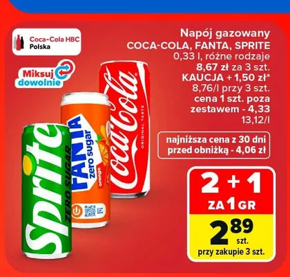 Napój gazowany Sprite promocja w Carrefour