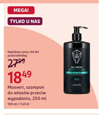 Szampon do włosów przeciw wypadaniu Masveri promocja w Rossmann