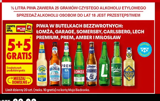 Piwo Garage Hard Lemon promocja w Biedronka
