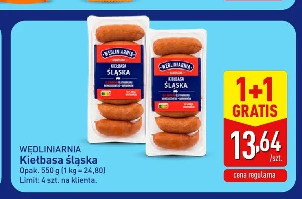 Kiełbasa śląska Wędliniarnia promocja w Aldi