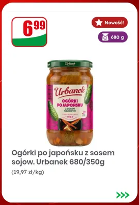 Ogórki po japońsku z sosem sojowym Urbanek promocja w Dino