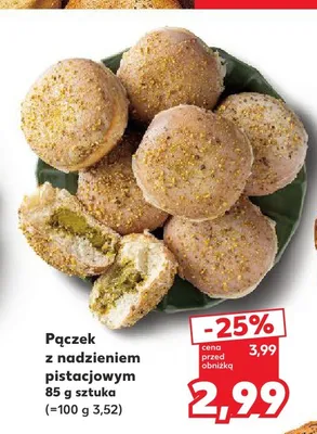 Pączek z nadzieniem pistacjowym promocja w Kaufland