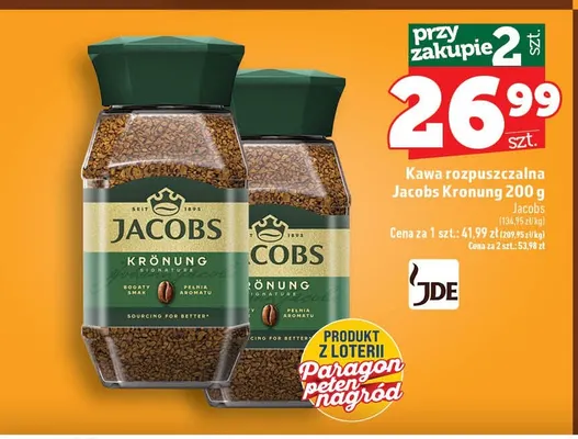 Kawa rozpuszczalna Jacobs Krönung promocja w TOPAZ