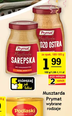 Musztarda sarepska Prymat promocja w Gram Market