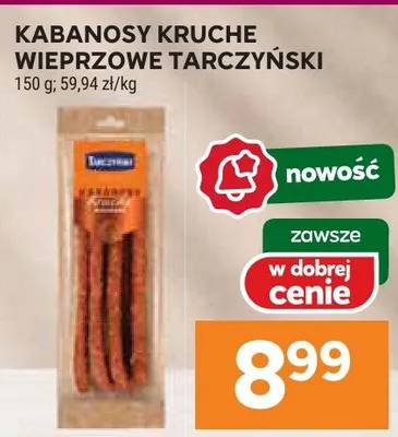 Kabanosy kruche wieprzowe tarczyński promocja w Stokrotka